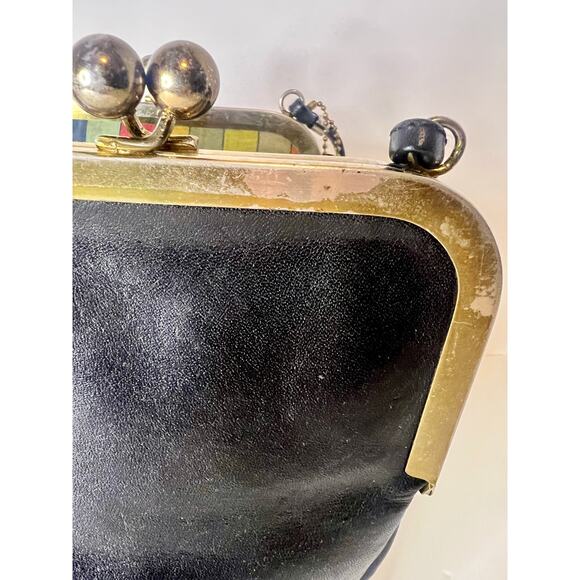 Vintage Coach Double Entry Swinger Bonnie Cashin Mexican Stripe - Picture 3 of 12